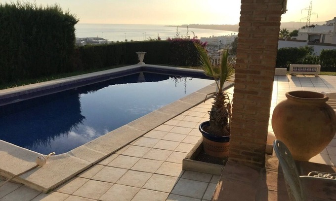 Caleta de Velez Villa | Beautiful private villa, magnificent sea and mountain views, saltwater pool