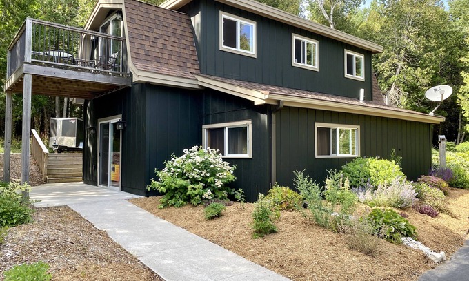 St Ignace House | Beautiful Vacation Home On Lake Huron - WiFi, Beach Fire Pit, Bridge View