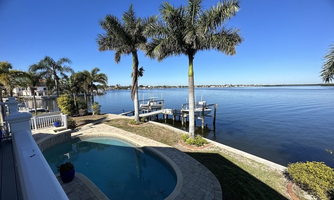Shore Acres House | Beautiful Waterfront Home w/private pool and boat dock!