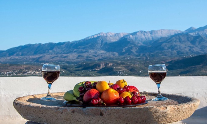Aptera Cottage | Bella-Maria at Aptera with mountain and sea view!