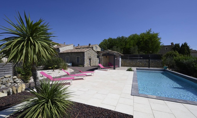 Bouquet House | Bergerie 7ch, Lussan (Uzès), swimming pool