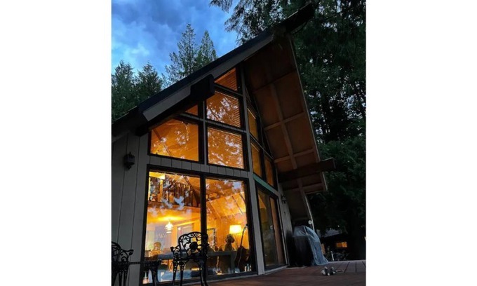 Troy Cabin | Big A-Frame Lake Front House w/ Kick Ass Views