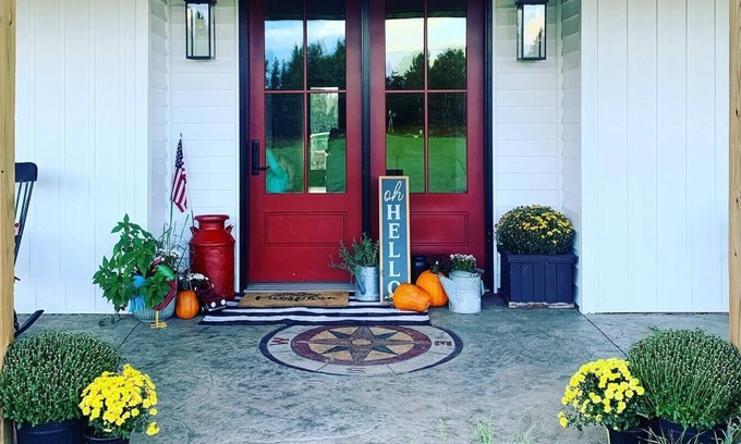 Lake Nebagamon House | Big Beautiful Farmhouse - Sunsets, Hot Tub, Fire Pit, Trails, farm fresh eggs!