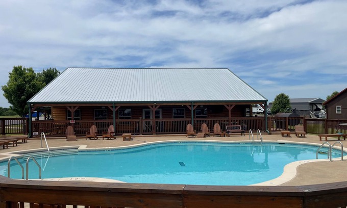 Afton House | Big Grand Lake Cabin on Duck Creek with Pool