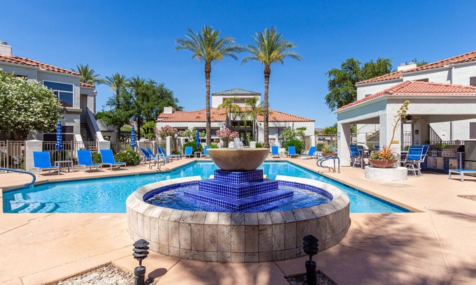 Central Scottsdale Condo | Blue Bungalow Scottsdale! Perfect location. Mayo Clinic, Sleeps 4! Work Space!