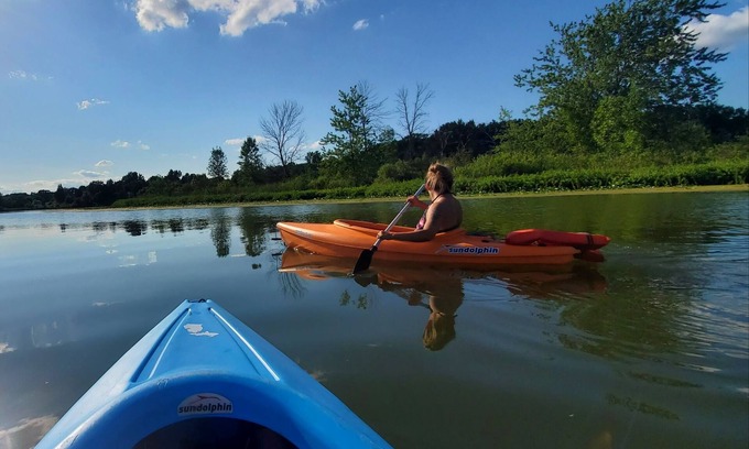 Edmore House | Blue Heron Point: Private Lakefront, Hot Tub, Kayaks!