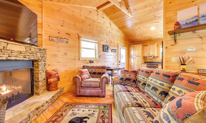 Murphy Cabin | Blue Ridge Mountain Cabin Rental w/Fire Pit!