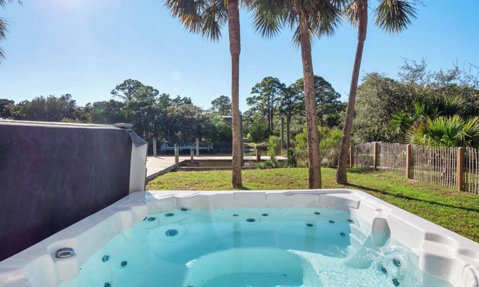 St. George Island House | Blue's Dock Of The Bay- Canal Front, Pet Friendly, Private Pool, Hot Tub!