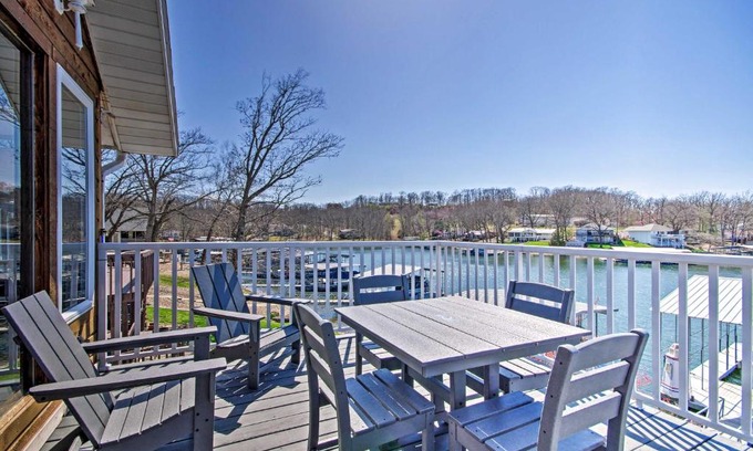 Sunrise Beach House | Boat Dock and Scenic Decks Lake of the Ozarks Gem