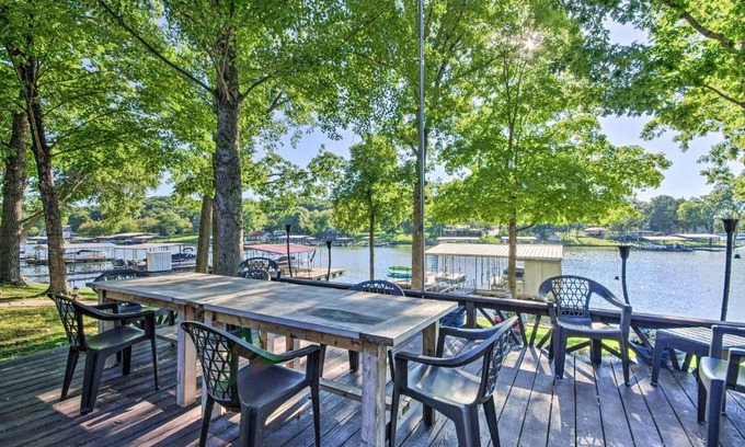 Gravois Mills House | Boat Dock and Slides Lakefront Gravois Mills Home