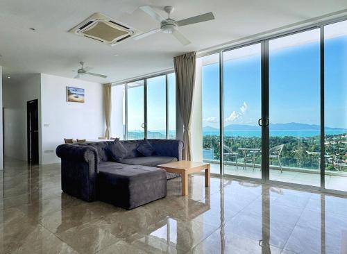 Chaweng City Center Villa | Bobut beach, Koh Samui, Thailand, half mountain sea view, four-bedroom, four-bathroom villa B