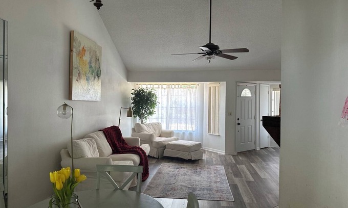 New Port Richey House | Boho shabby chic airy & spacious family vacation home.