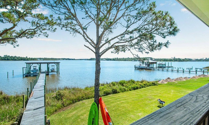 Gulf Shores House | Bon Bay House. WATER FRONT. BOATING. FISHING. Dolphin Watching.