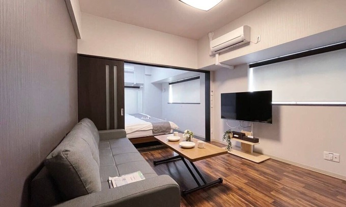 Hiroshima City Centre Apartment | Brand New 1BR Apt Near Hondori Shopping District For 6 Ppl