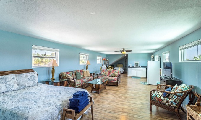St. George Island Apartment | Brand New! Downtown Loft, Central Location Walking Distance to Beach and Bay!