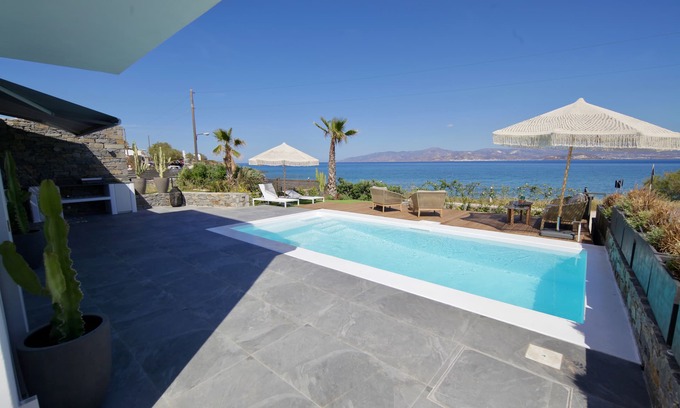 Ampelas Villa | Brand-New Luxurious Private Seafront Villa with Private Pool right on the sea