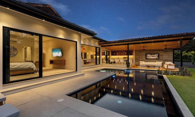 Tamarindo House | Brand New Tropical House, beach club membership, golf course view, daily housekeeping