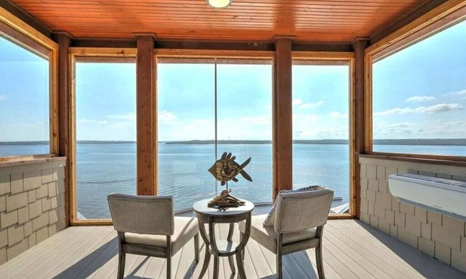 Langley House | Breathtaking waterfront property with game room and 3 waterfront decks!