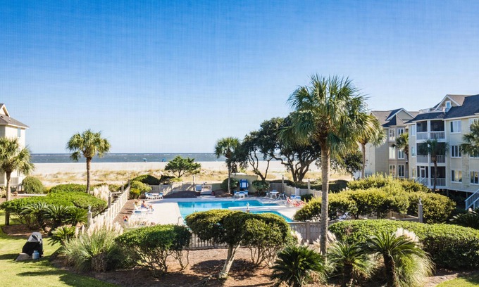Isle of Palms Condo | Bridge Run Weekend Available! Oceanview unit with gorgeous views- Community Pool