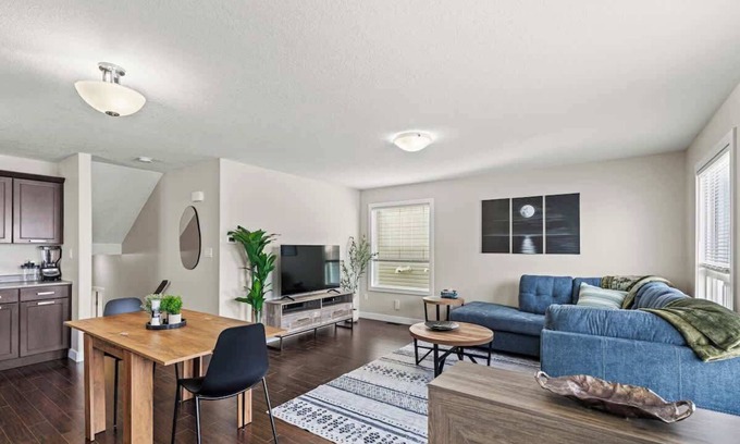 Grande Prairie Apartment | Bright & Airy Suite | Free WIFI | Smart TV & More