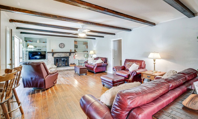 Cartersville House | Bright Cartersville Home w/Fire Pit & Sunroom!