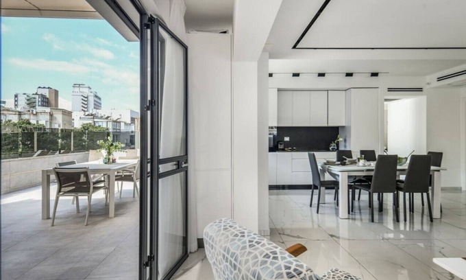 Tel Aviv Apartment | Bright & Modern 2BR Apt w Terrace 5-min from Beach