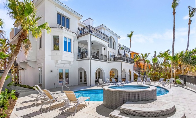 Captiva House | Bring the Family! Beachfront Estate, Private Pool+Spa, 9 Bedrooms, Sleeps 30