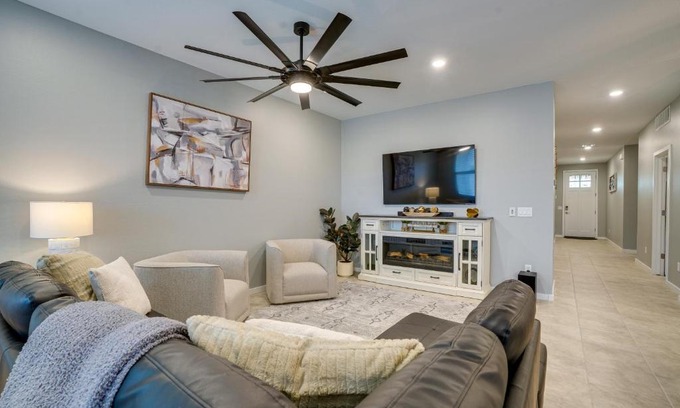 Maricopa County House | Buckeye Verrado Area Home with Pergola and Fire Pit