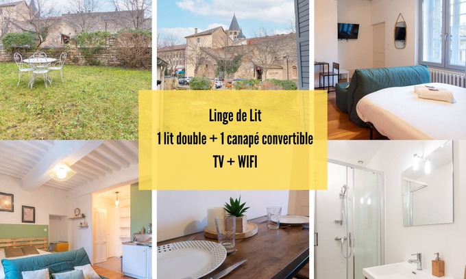 Cluny Apartment | Cabana & Place de l'Abbaye - Centre-Ville/Jardin