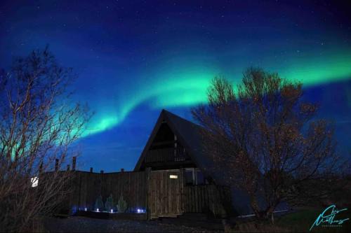 Selfoss House | Cabin in Lava Village with hot tub