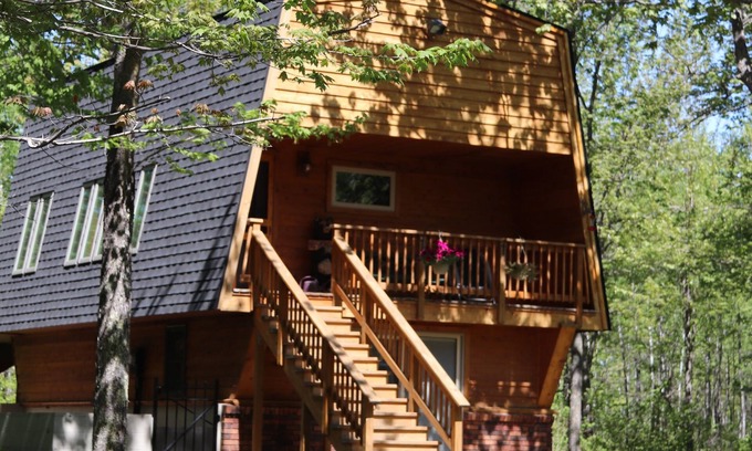 Solon Springs Cabin | Cabin In the Woods on 30 wooded acres with walking trails.
