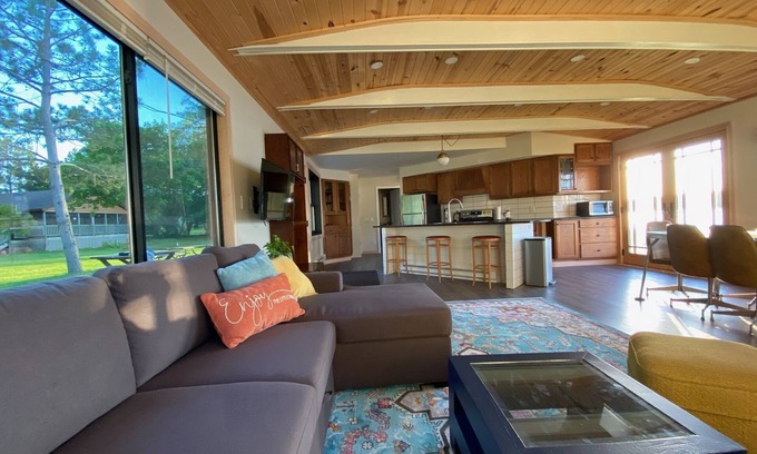 Ottertail Resort | Cabin, Lakeside Historic Boathouse with Sand Beach & Volleyball, SUPER PRIVATE