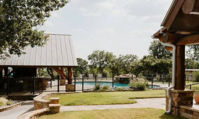 Graham Cabin | Cabin: Sleeps-14, 10 Acres, Pool + Outdoor Bar