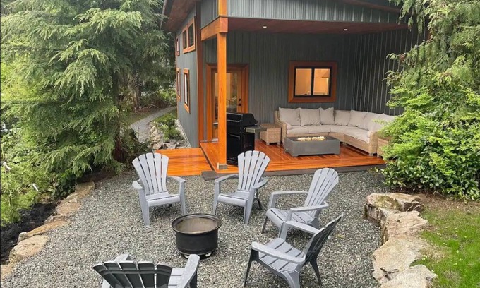 Mansons Landing Cabin | Cabins on Cortes Island, pet friendly, private near lake on large property.
