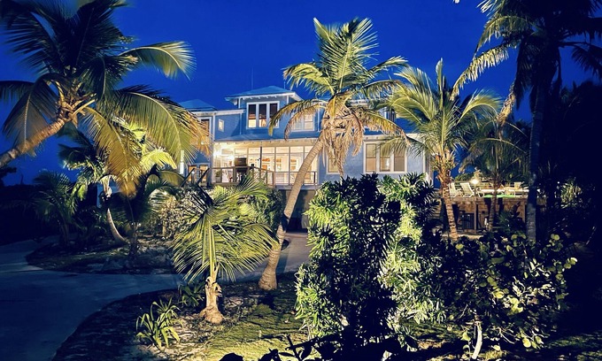 Hope Town House | Calypso: Your Oceanfront Oasis Steps Away from Hope Town, Dock, Pool