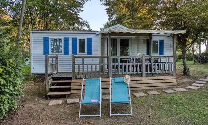 Saint-Cirq House | Camping Brin d'Amour * - MOBILE HOME BERMUDES PLUS (3 bedrooms, TV, dishwasher) 6 persons