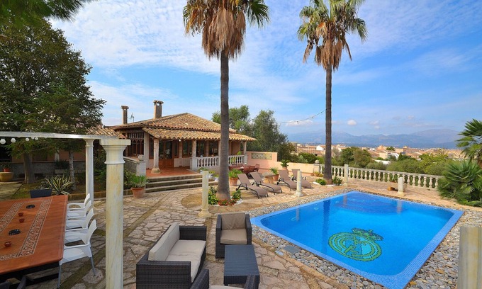 Muro Ski Chalet | Can Bisbe 187 traditional villa with private pool, beautiful views, barbecue and table tennis