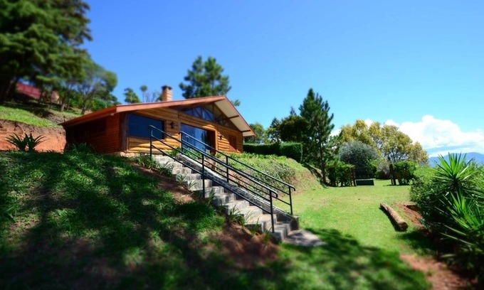 Campos do Jordao House | Canadian Style Log House With Spectacular Views Of Stone Chest And Mountain