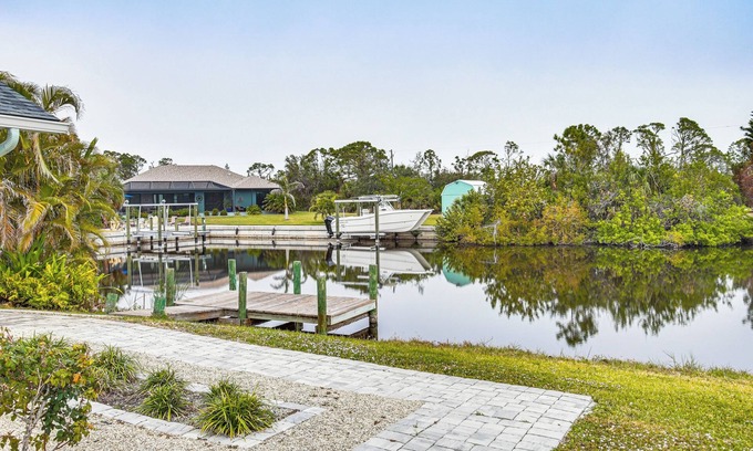 South Gulf Cove House | Canal-Front Gem w/Dock & Yard in Port Charlotte!