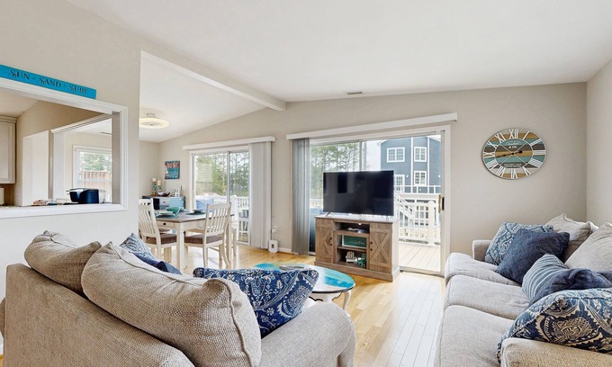 West Beach House | Canal-front house with private washer/driver, deck and outdoor shower