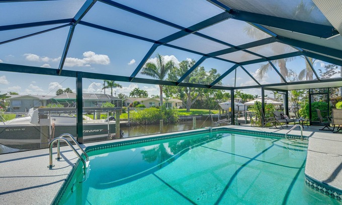 Lochmoor Waterway Estates House | Canalfront Home w/Dock & Pool: 5 Mi to Ft Myers!