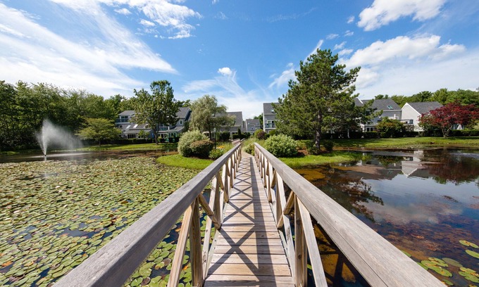 Ocean Park Condo | Cape Cod style condo with grill, pool, sauna, & gym - near beach