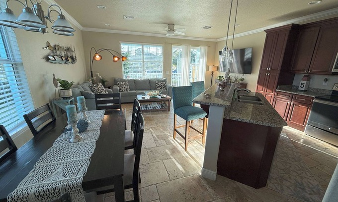 Merritt Island House | Cape Crossing Townhome Marina View fully furnished 3 bedroom sleep 8 heated pool