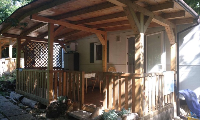 Palazzuolo sul Senio RV Rental | Caravan "Le Sorgenti - Mobile Home 55" with Mountain View, Garden & A/C