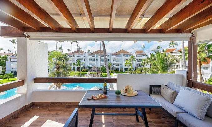 Bavaro Apartment | Caribbean Beach Getaway Pool View Terrace, 2 Bdrm
