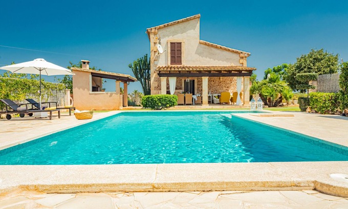 Can Picafort Villa | Carritx Finca for 6 in Can Picafort with Pool, Garden and WiFi