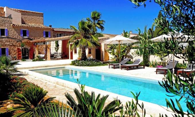 Es Llombards House | Casa 3 Leones - renovated finca-style townhouse, patio, garden and long pool