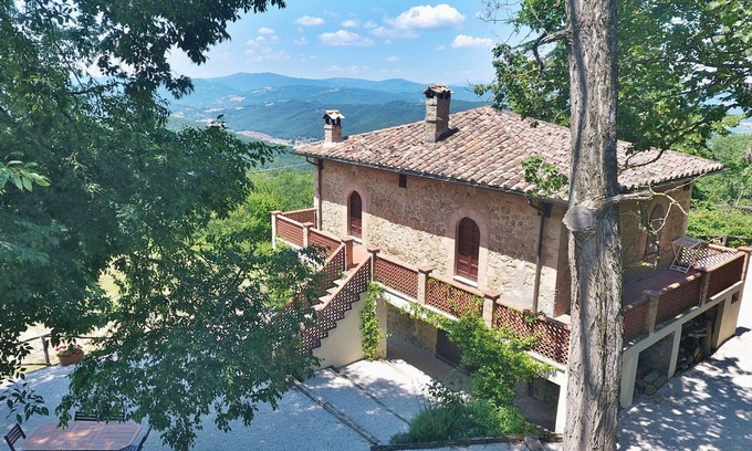 Bivio Lugnano Villa | Casa della Maestra; large pool, tranquillity, lovely extensive views, free wifi.