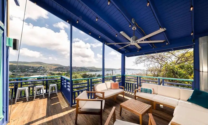 Culebra Pueblo House | Casa Mañana - Breezy bay view deck w/ AC & WiFi