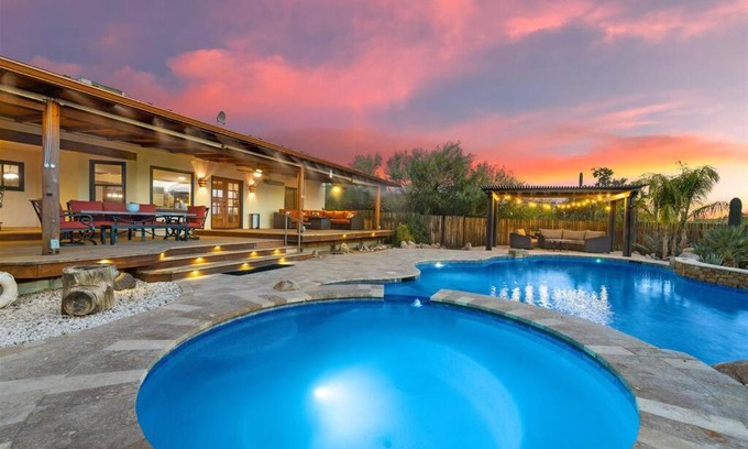 Desert View Village House | Cave Creek Healing House Heated Pool Desert Oasis